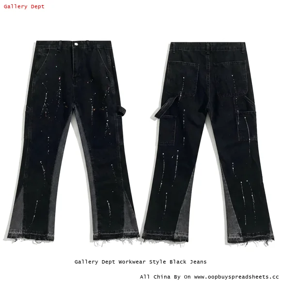 Gallery Dept Workwear Style Black Jeans