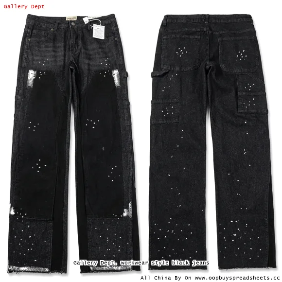Gallery Dept. workwear style black jeans