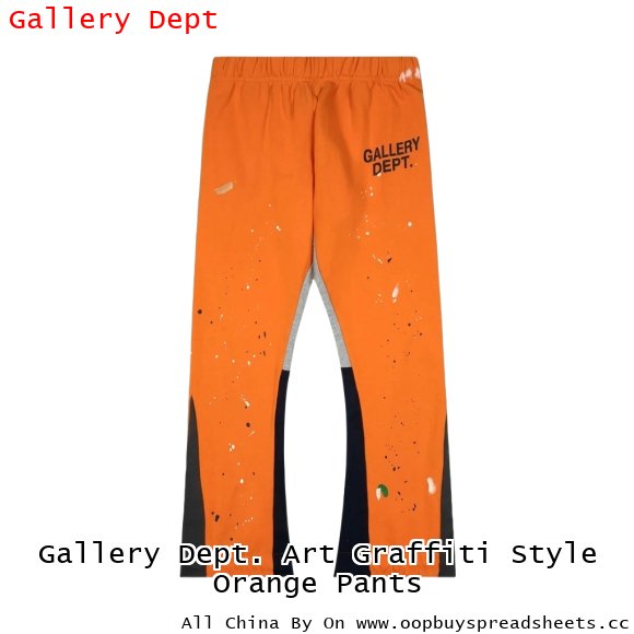 Gallery Dept. Art Graffiti Style Orange Pants