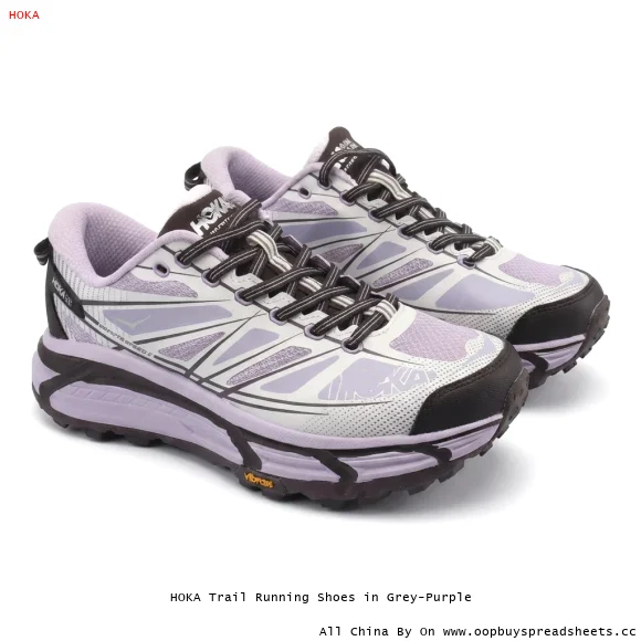HOKA Trail Running Shoes in Grey-Purple