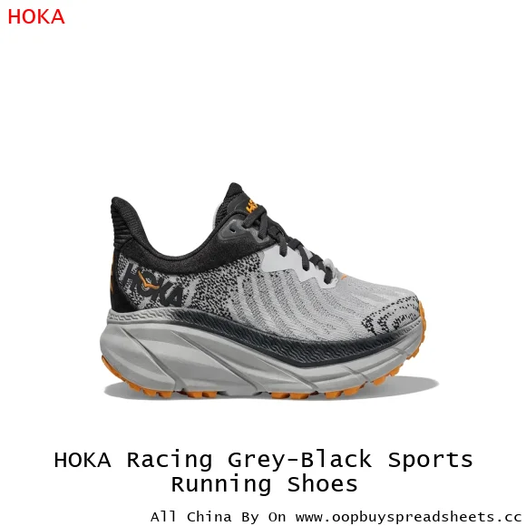HOKA Racing Grey-Black Sports Running Shoes