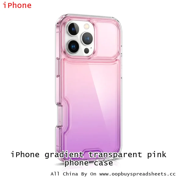 iPhone gradient transparent pink phone case