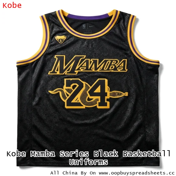 Kobe Mamba Series Black Basketball Uniforms
