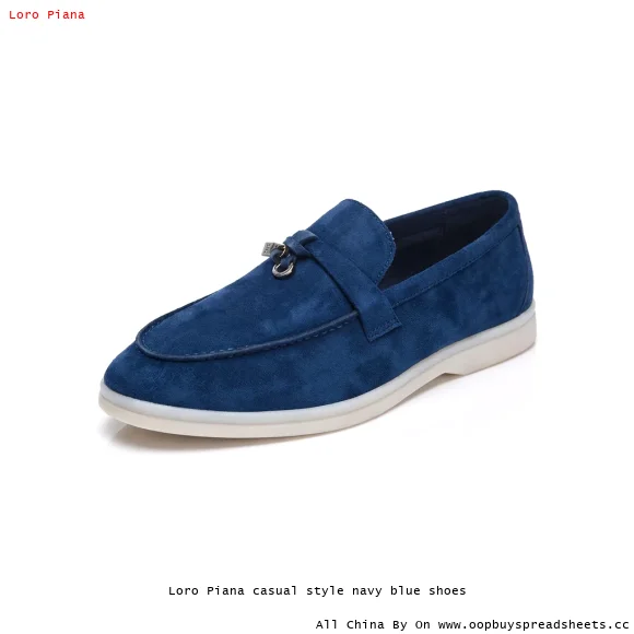 Loro Piana casual style navy blue shoes