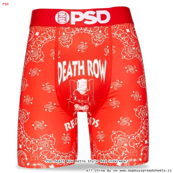 PSD Death Row Retro Style Red Underwear