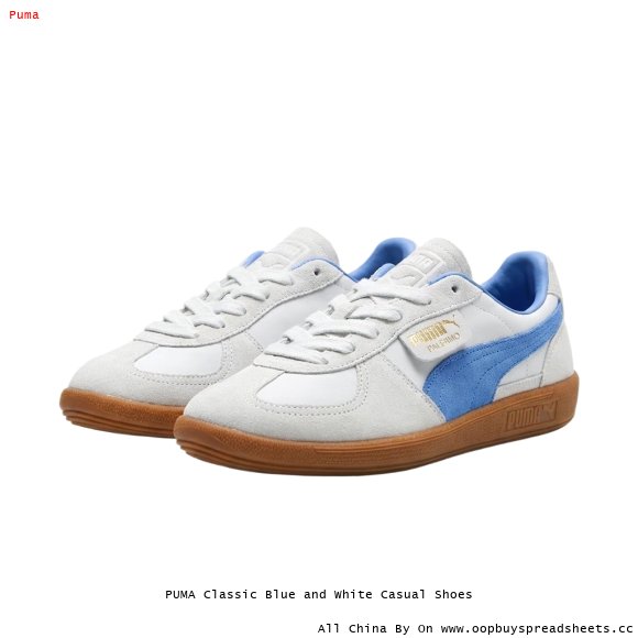 PUMA Classic Blue and White Casual Shoes