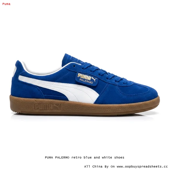 PUMA PALERMO retro blue and white shoes