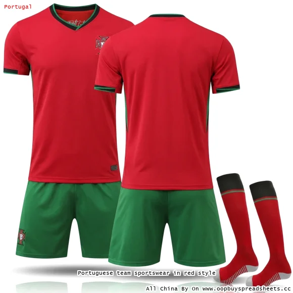 Portuguese team sportswear in red style