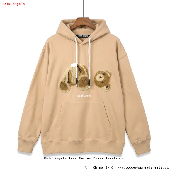 Palm Angels Bear Series Khaki Sweatshirt