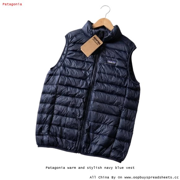 Patagonia warm and stylish navy blue vest