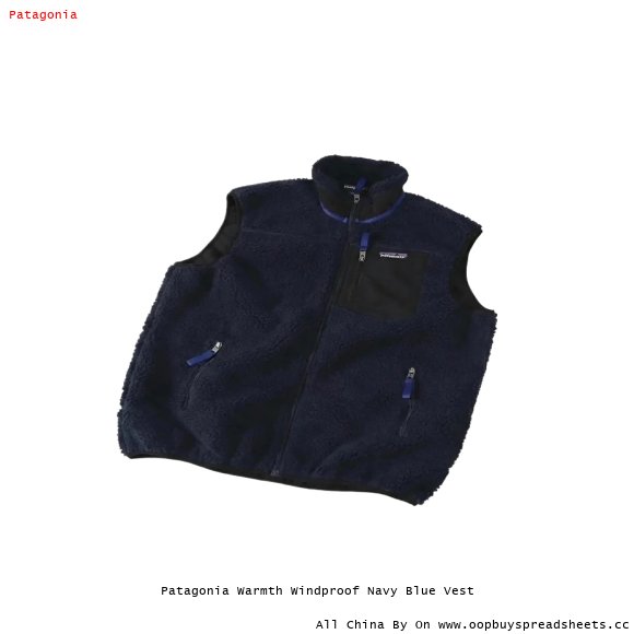 Patagonia Warmth Windproof Navy Blue Vest