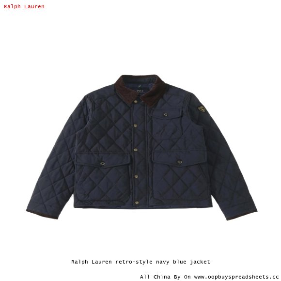 Ralph Lauren retro-style navy blue jacket