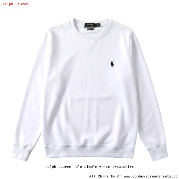 Ralph Lauren Polo Simple White Sweatshirt