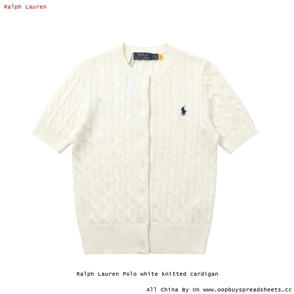 Ralph Lauren Polo white knitted cardigan