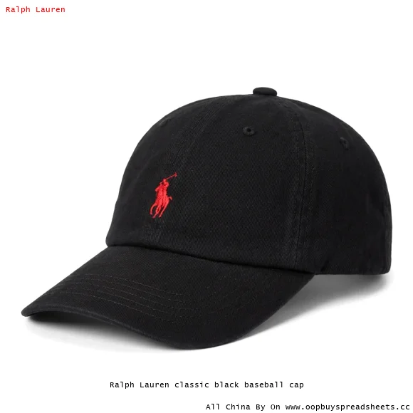 Ralph Lauren classic black baseball cap