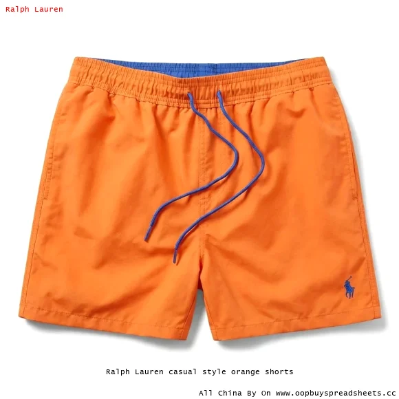 Ralph Lauren casual style orange shorts