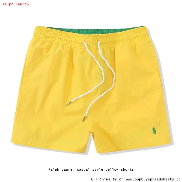 Ralph Lauren casual style yellow shorts