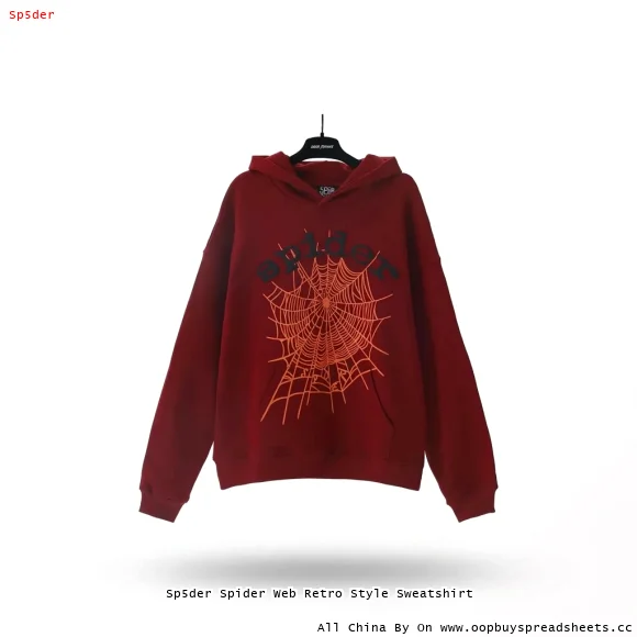 Sp5der Spider Web Retro Style Sweatshirt