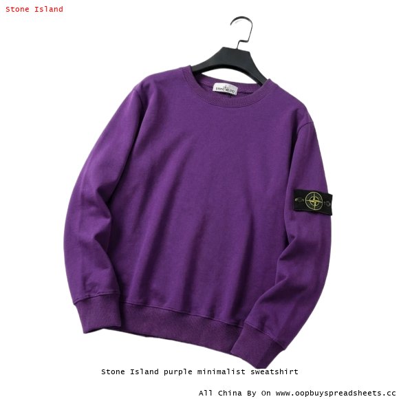 Stone Island purple minimalist sweatshirt