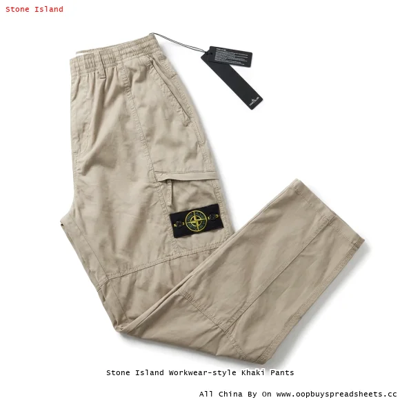 Stone Island Workwear-style Khaki Pants