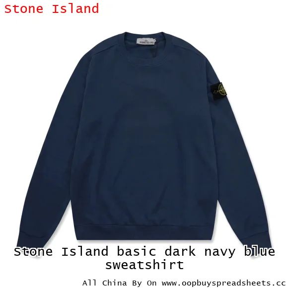 Stone Island basic dark navy blue sweatshirt