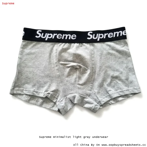 Supreme minimalist light gray underwear