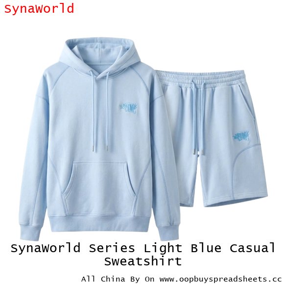 SynaWorld Series Light Blue Casual Sweatshirt