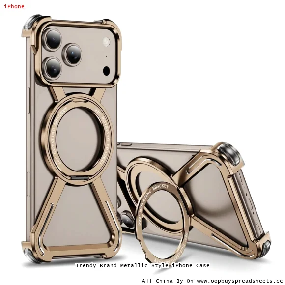 Trendy Brand Metallic Style iPhone Case