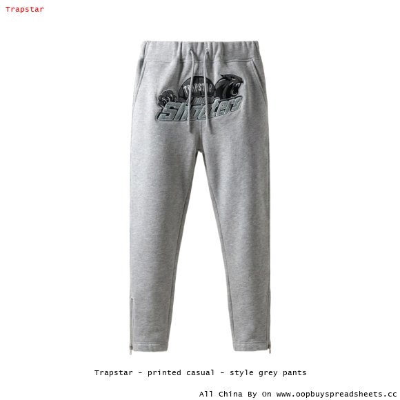 Trapstar - printed casual - style grey pants
