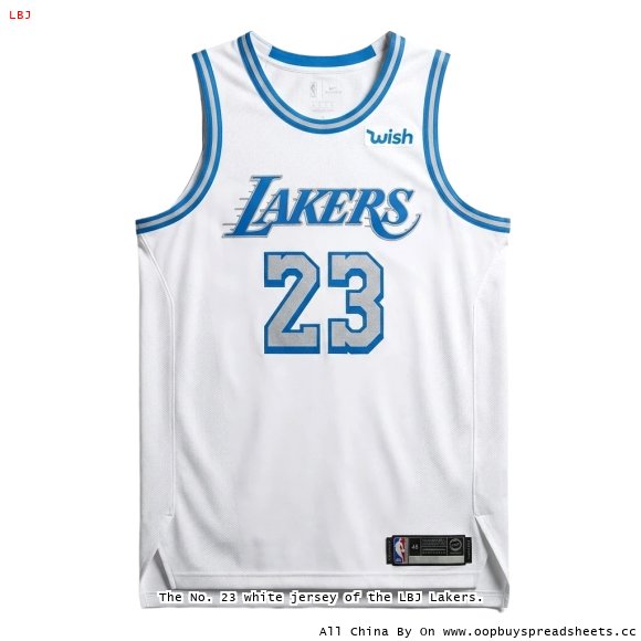 The No. 23 white jersey of the LBJ Lakers.