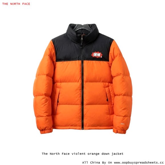 The North Face violent orange down jacket
