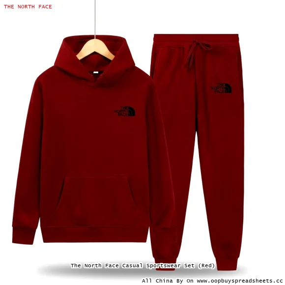 The North Face Casual Sportswear Set (Red)