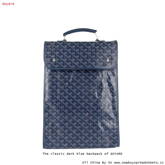 The classic dark blue backpack of GOYARD
