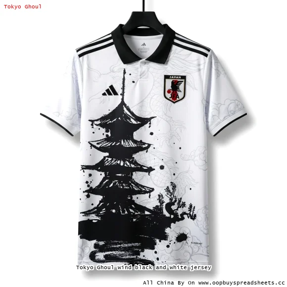 Tokyo Ghoul wind black and white jersey