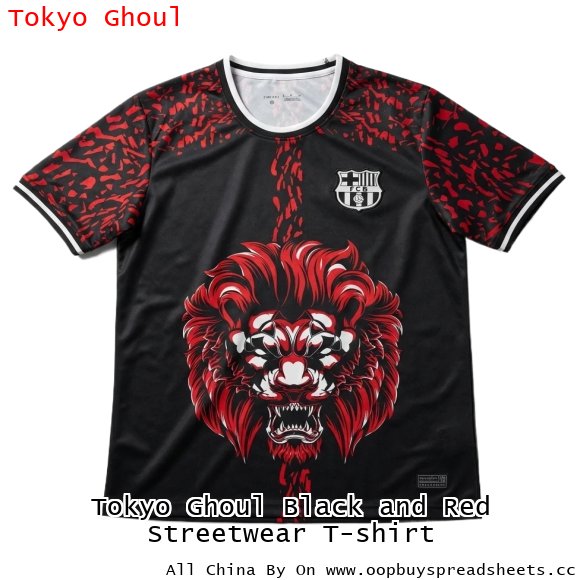 Tokyo Ghoul Black and Red Streetwear T-shirt