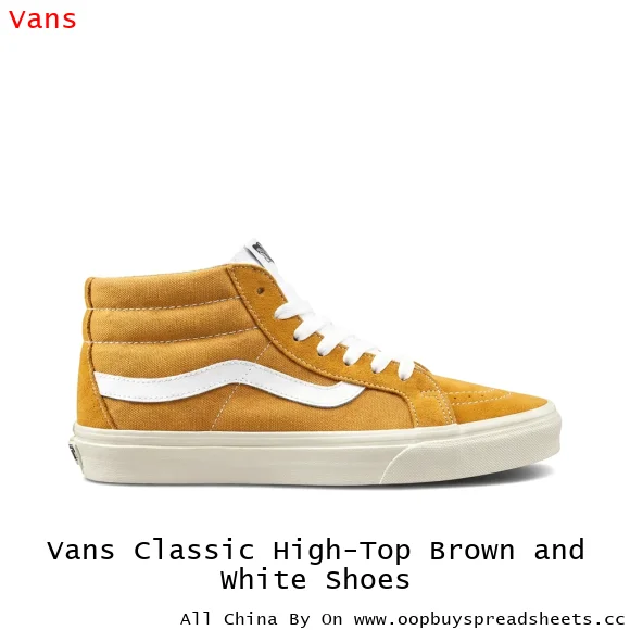 Vans Classic High-Top Brown and White Shoes