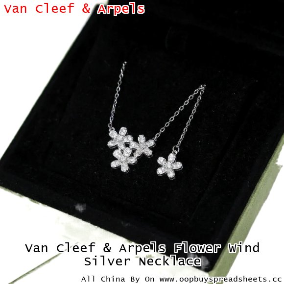 Van Cleef & Arpels Flower Wind Silver Necklace