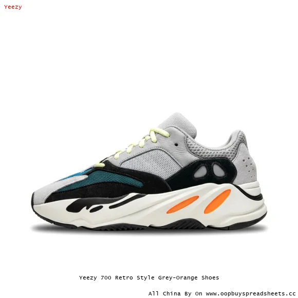 Yeezy 700 Retro Style Grey-Orange Shoes