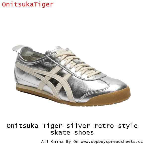 Onitsuka Tiger silver retro-style skate shoes