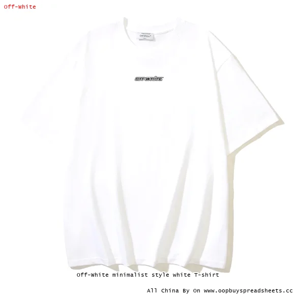 Off-White minimalist style white T-shirt