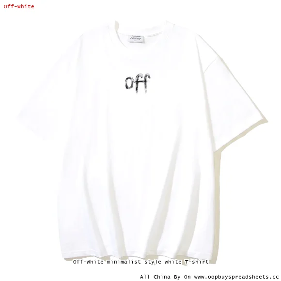 Off-White minimalist style white T-shirt