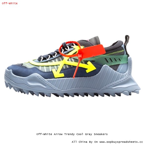 Off-White Arrow Trendy Cool Gray Sneakers