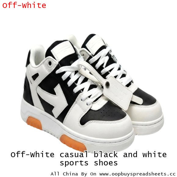 Off-White casual black and white sports shoes