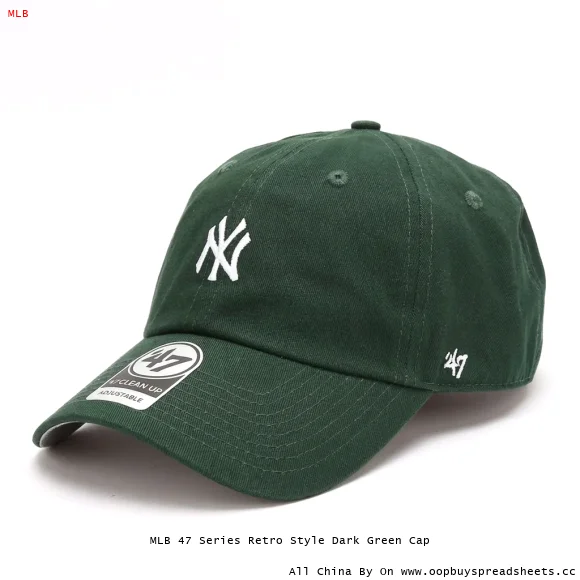 MLB 47 Series Retro Style Dark Green Cap