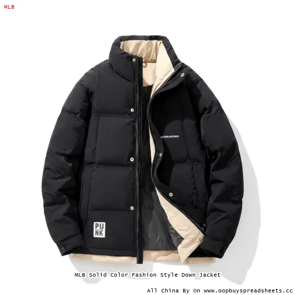 MLB Solid Color Fashion Style Down Jacket