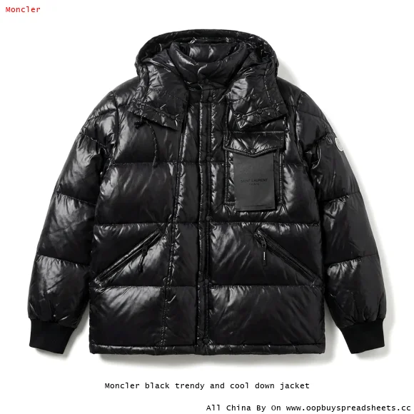 Moncler black trendy and cool down jacket