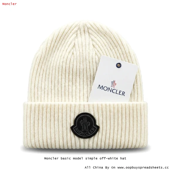 Moncler basic model simple off-white hat