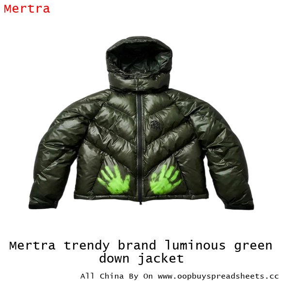 Mertra trendy brand luminous green down jacket