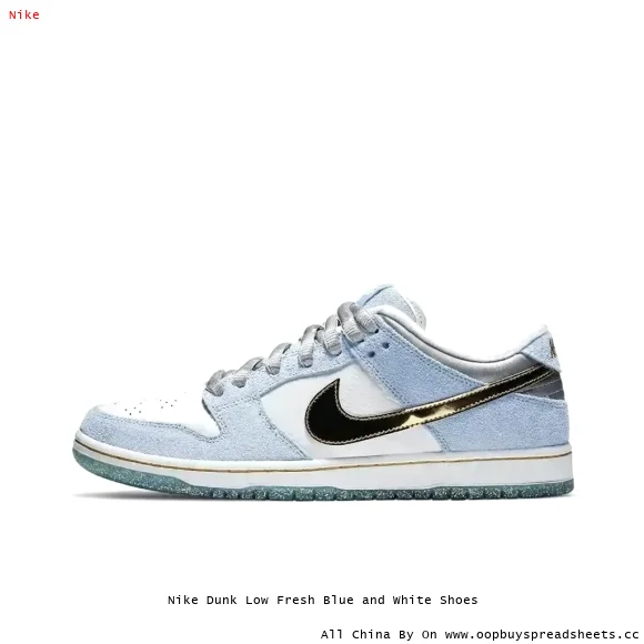 Nike Dunk Low Fresh Blue and White Shoes