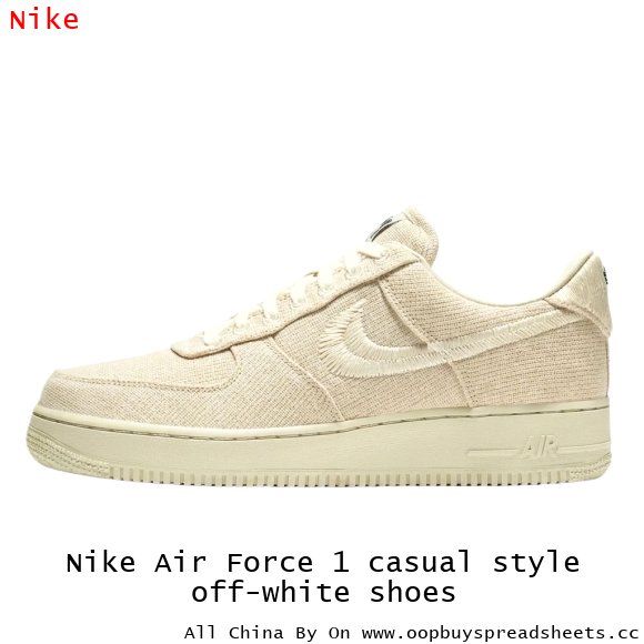 Nike Air Force 1 casual style off-white shoes